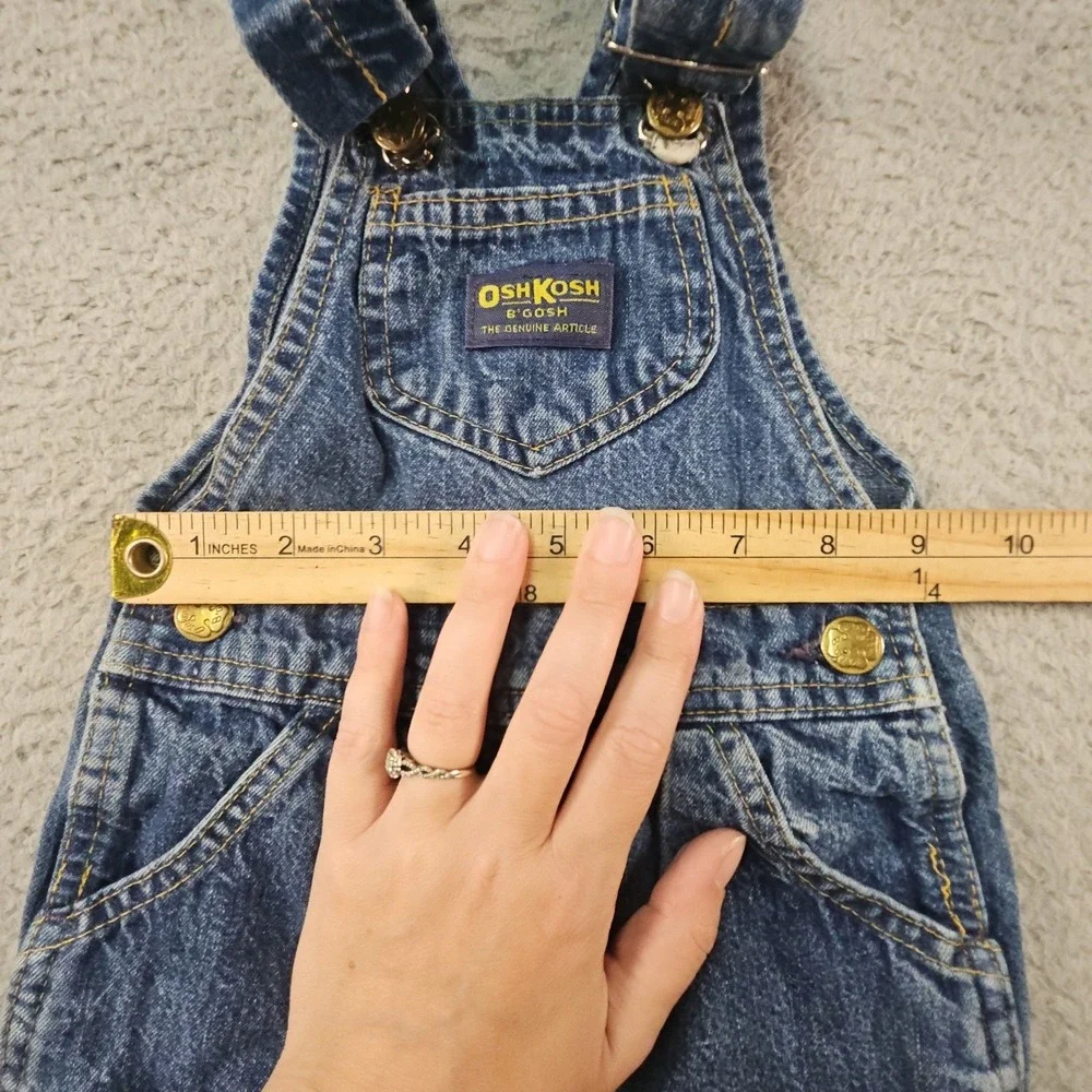 VTG OshKosh Bgosh Vestbak Denim Overalls 3T Blue Made in USA 80s 90s Bibs